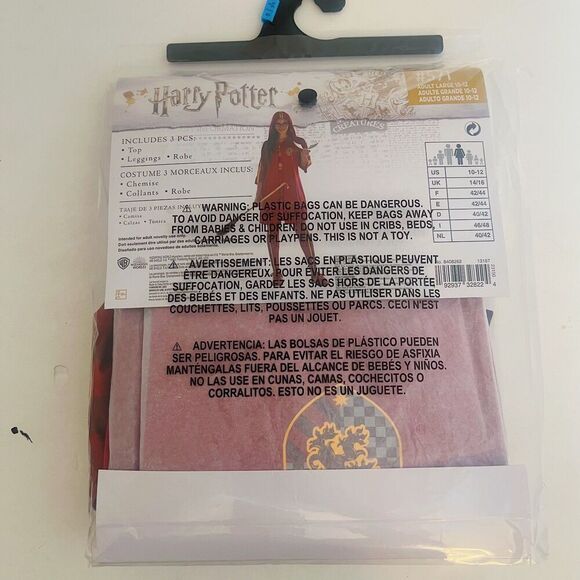NWT Harry Potter Gryffindor Quidditch Halloween Costume Ginny Weasley Size L - Picture 4 of 5